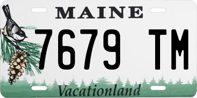 ME license plate 7679TM