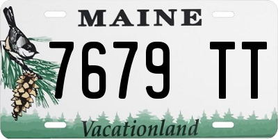ME license plate 7679TT