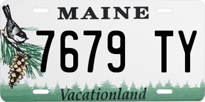 ME license plate 7679TY