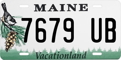 ME license plate 7679UB