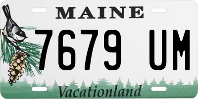 ME license plate 7679UM