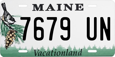 ME license plate 7679UN
