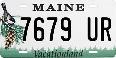 ME license plate 7679UR