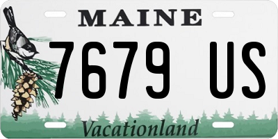 ME license plate 7679US