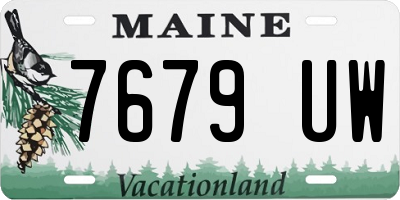 ME license plate 7679UW