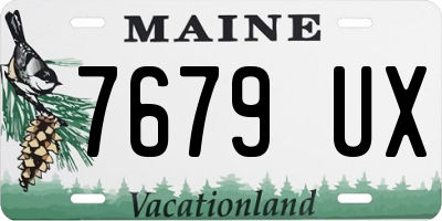 ME license plate 7679UX