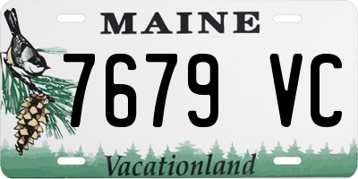 ME license plate 7679VC