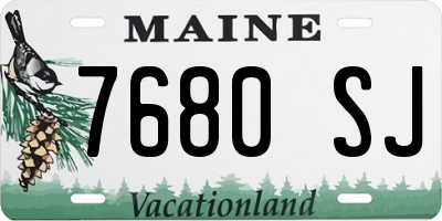 ME license plate 7680SJ