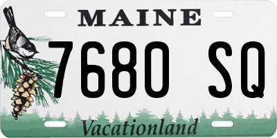 ME license plate 7680SQ