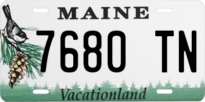 ME license plate 7680TN