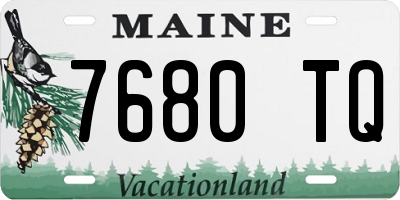 ME license plate 7680TQ