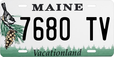 ME license plate 7680TV