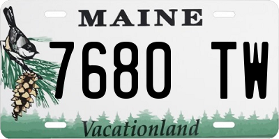 ME license plate 7680TW