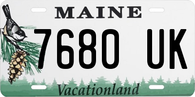 ME license plate 7680UK