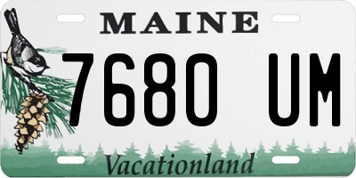 ME license plate 7680UM