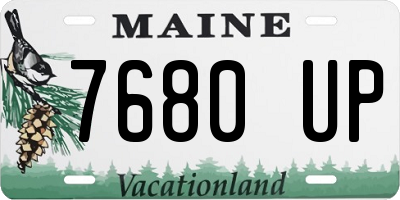 ME license plate 7680UP