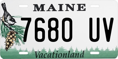 ME license plate 7680UV