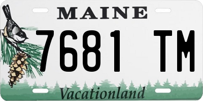 ME license plate 7681TM