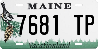 ME license plate 7681TP