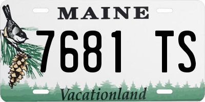 ME license plate 7681TS
