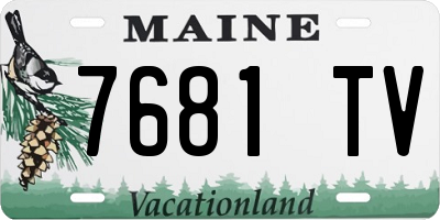 ME license plate 7681TV