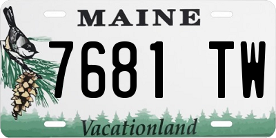 ME license plate 7681TW