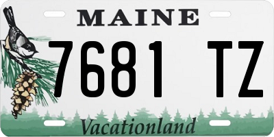 ME license plate 7681TZ