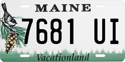 ME license plate 7681UI