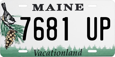 ME license plate 7681UP