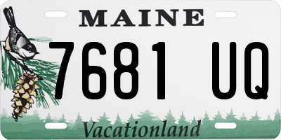 ME license plate 7681UQ