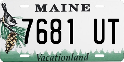 ME license plate 7681UT