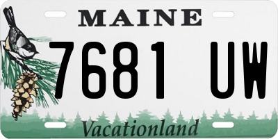 ME license plate 7681UW