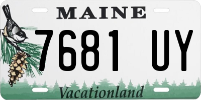 ME license plate 7681UY