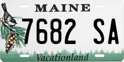 ME license plate 7682SA