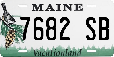 ME license plate 7682SB