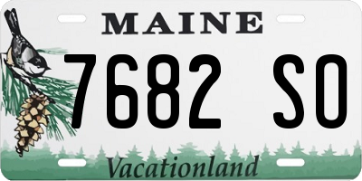 ME license plate 7682SO