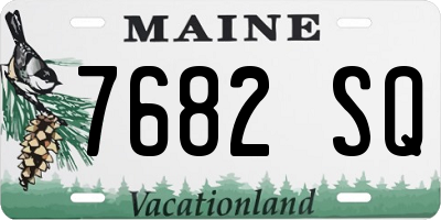 ME license plate 7682SQ