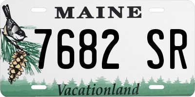 ME license plate 7682SR