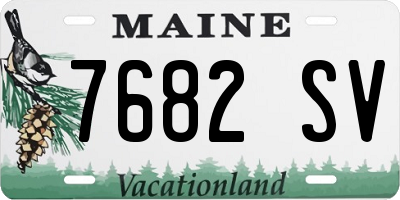 ME license plate 7682SV