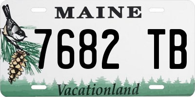 ME license plate 7682TB