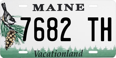 ME license plate 7682TH