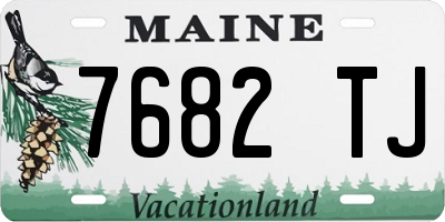 ME license plate 7682TJ