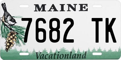 ME license plate 7682TK