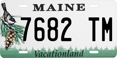 ME license plate 7682TM