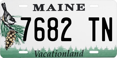 ME license plate 7682TN
