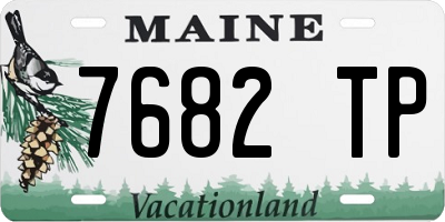 ME license plate 7682TP