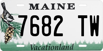 ME license plate 7682TW