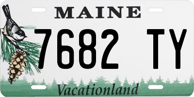 ME license plate 7682TY