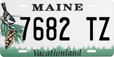 ME license plate 7682TZ