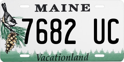 ME license plate 7682UC